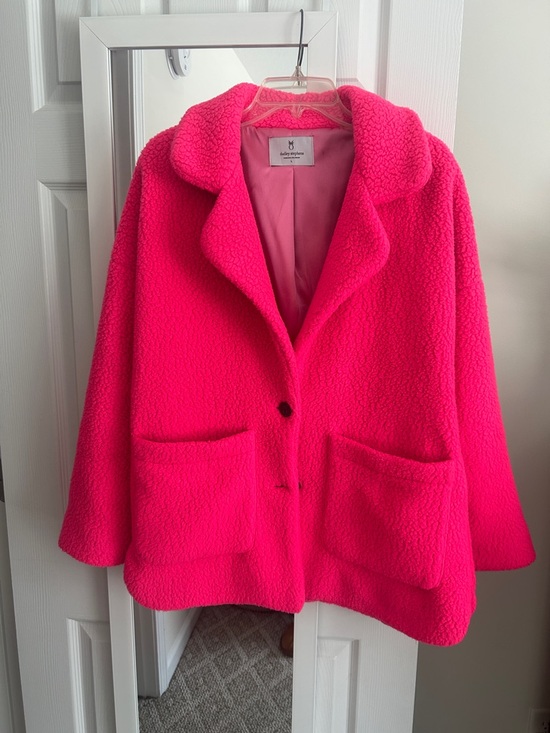 Dudley Stephens Jackets & Blazers - Dudley Stephens Hot Pink Teddy Jacket
